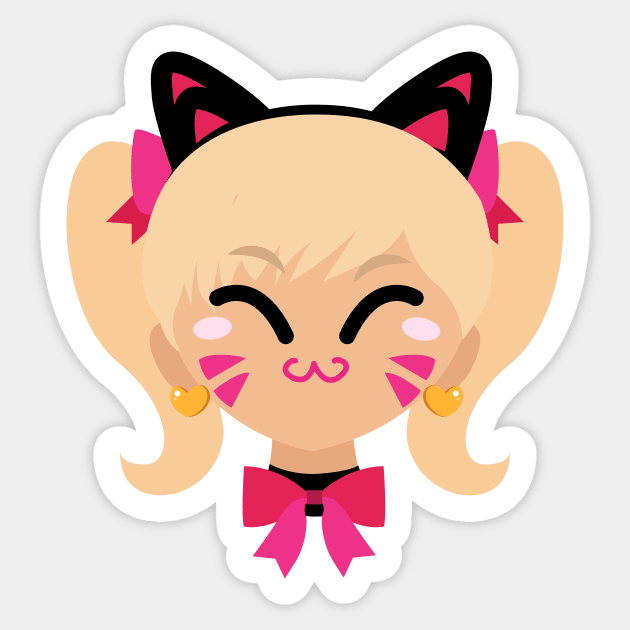 D.Va Cute Cat Skin Sticker by Alice_Wieckowska